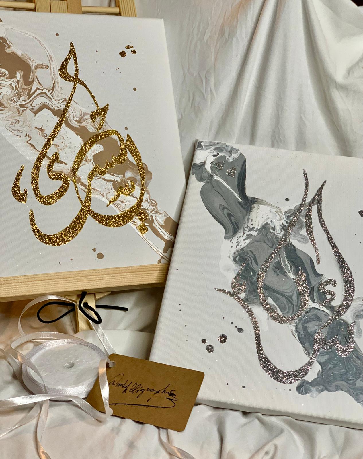 Tableau personnalisable fond pouring